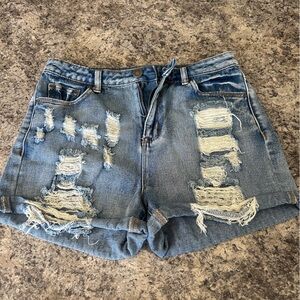 Hot Kiss Distressed Denim Shorts
